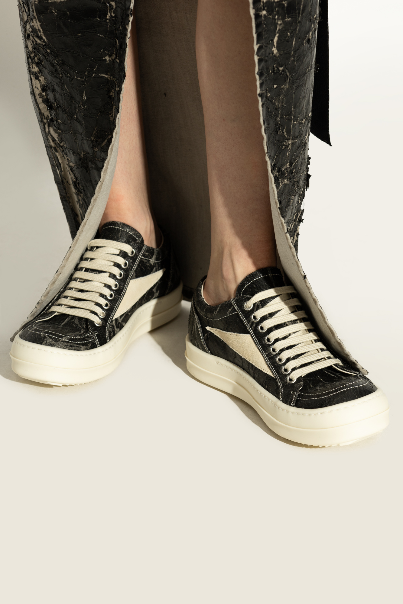 靴 Rick Owens DRKSHDW Vintage Sneaks 43 Rick Owens DRKSHDW Vintage Sneaks - Oyster/Black